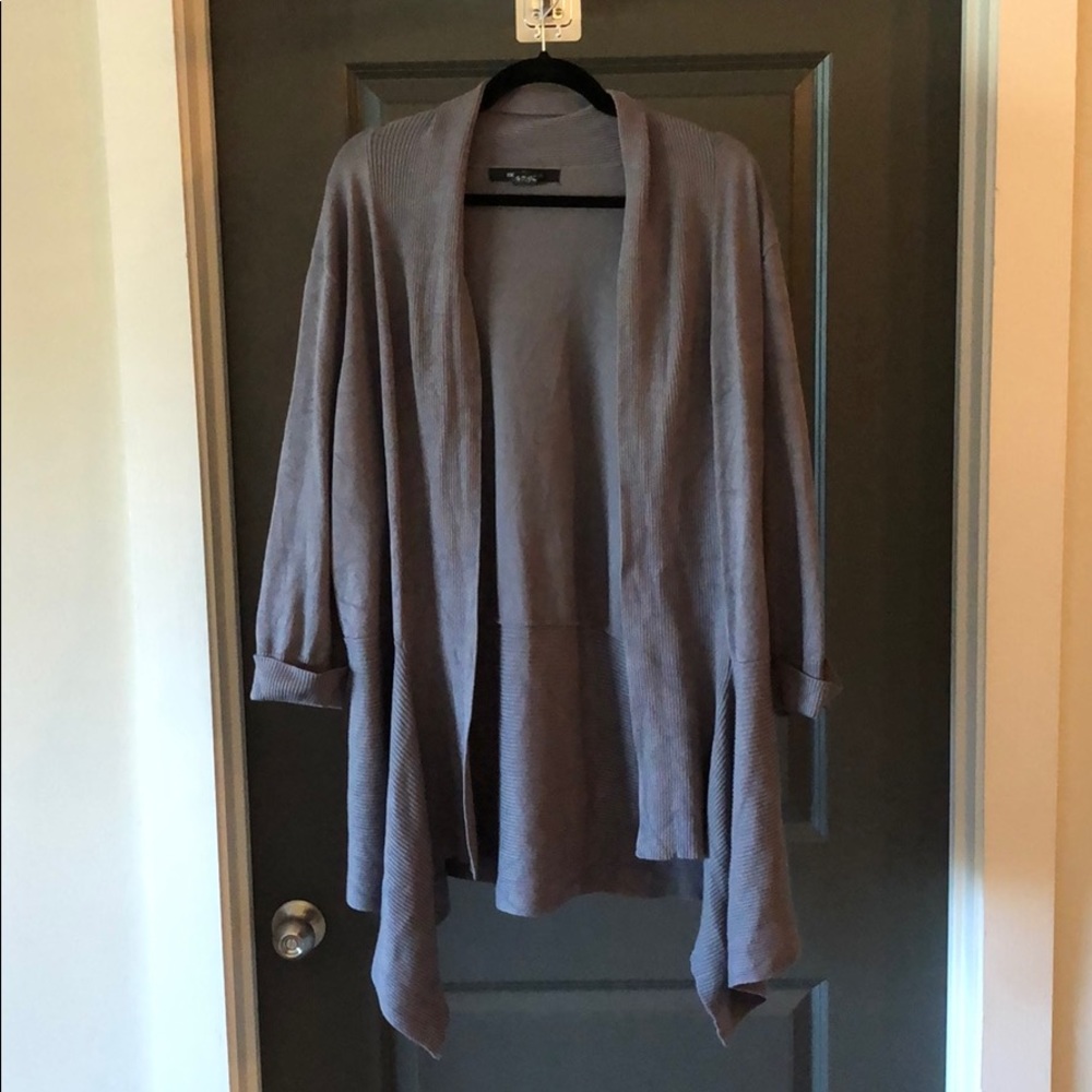 Gray 3/4 Sleeve Cardigan